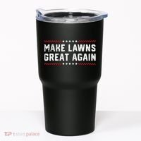 Make Lawns Great Again Lawn Mowing Dad American Flag Tumbler thumb 0