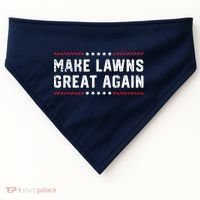 Make Lawns Great Again Lawn Mowing Dad American Flag USA-Made Doggie Bandana thumb 0