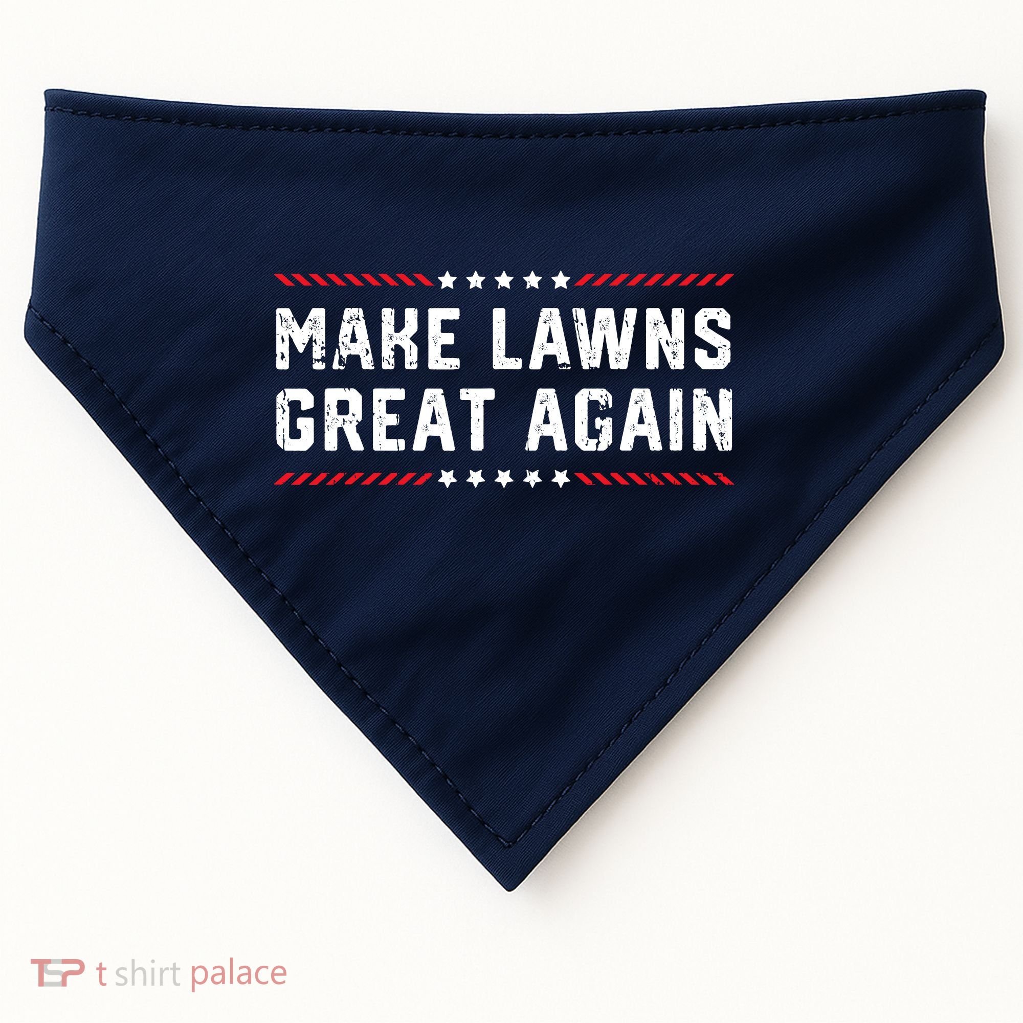 Make Lawns Great Again Lawn Mowing Dad American Flag USA-Made Doggie Bandana