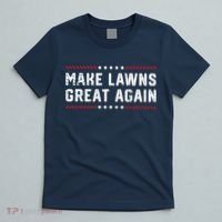 Make Lawns Great Again Lawn Mowing Dad American Flag T-Shirt thumb 5