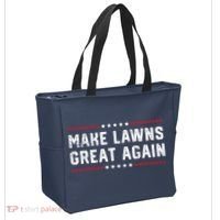 Make Lawns Great Again Lawn Mowing Dad American Flag Tote Bag thumb 2