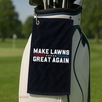 Make Lawns Great Again Golf Towel thumb 2