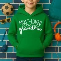 Most Loved Grandma Kids Hoodie thumb 2
