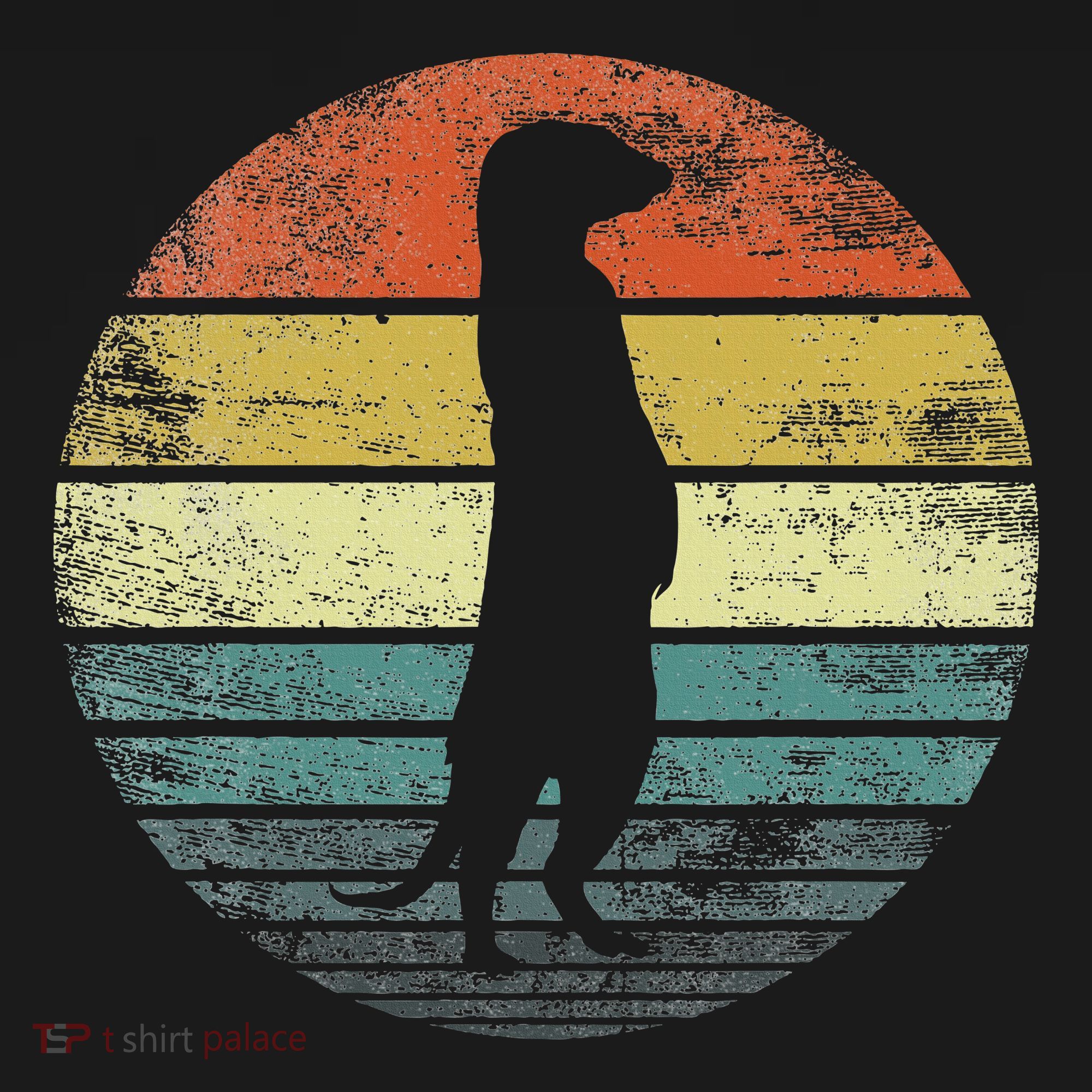 Meerkat Lover Gift Funny Retro Vintage Zoo Animal Silhouette T-Shirt