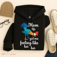 Mom Life Got Me Feeling Like Hei Hei Rooster Hoodie thumb 4