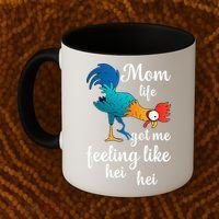 Mom Life Got Me Feeling Like Hei Hei Rooster Coffee Mug thumb 2