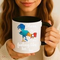 Mom Life Got Me Feeling Like Hei Hei Rooster Coffee Mug thumb 3