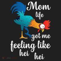 Mom Life Got Me Feeling Like Hei Hei Rooster Beanie thumb 2