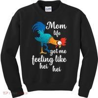 Mom Life Got Me Feeling Like Hei Hei Rooster Kids Sweatshirt thumb 0