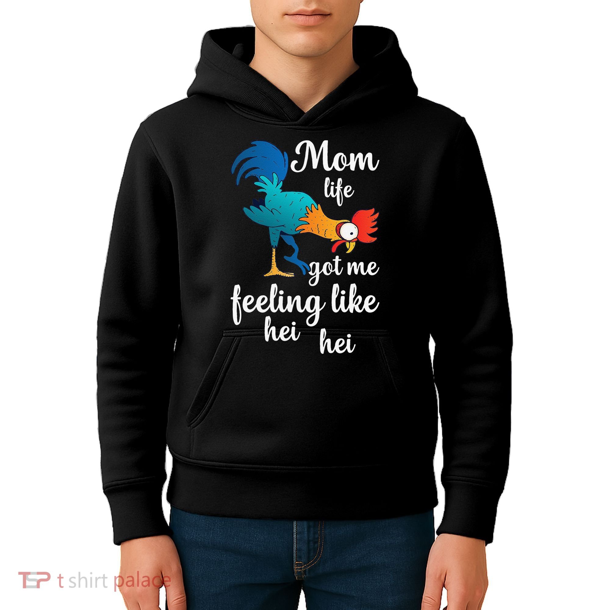 Mom Life Got Me Feeling Like Hei Hei Rooster Kids Hoodie