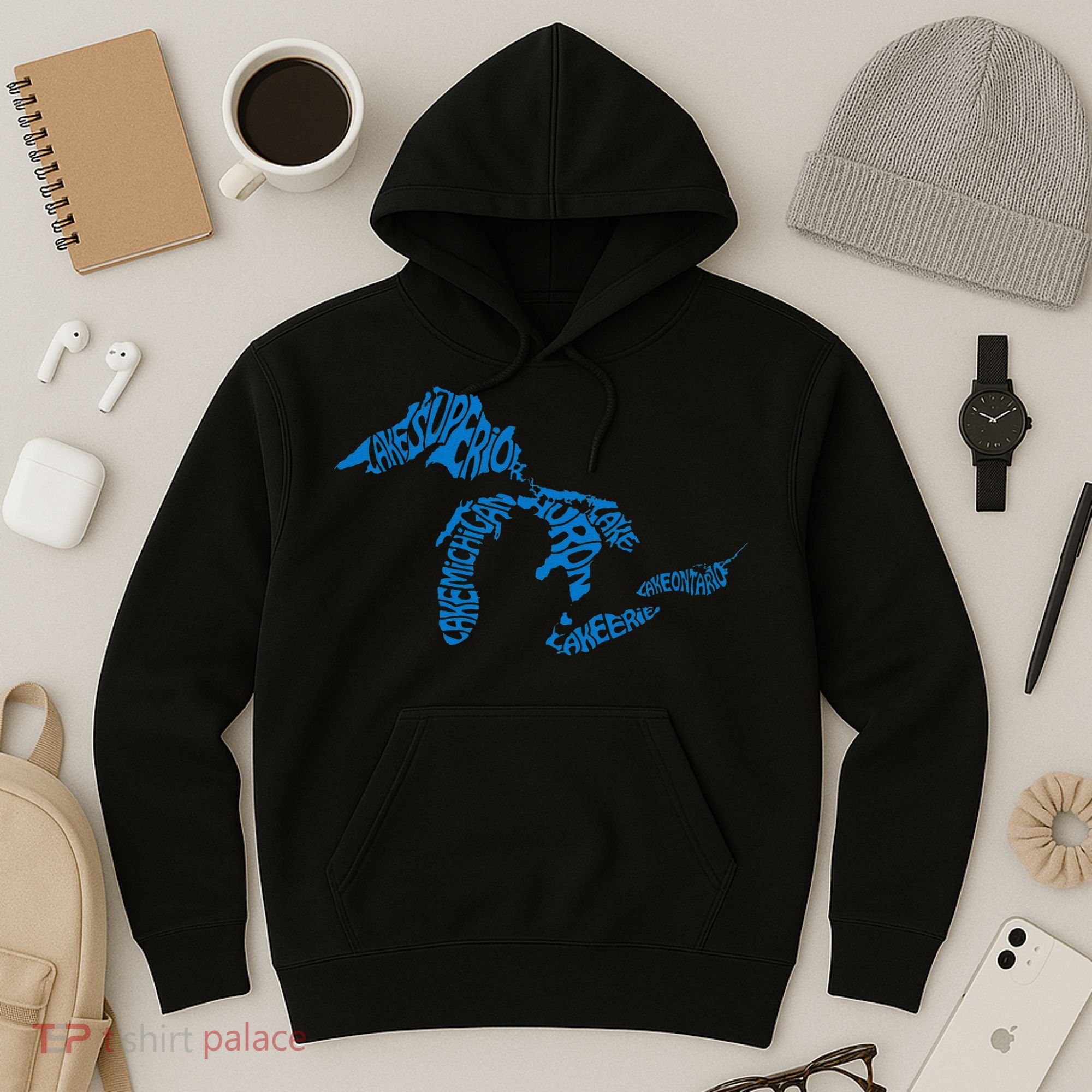 Michigan Love Great Lakes Hoodie
