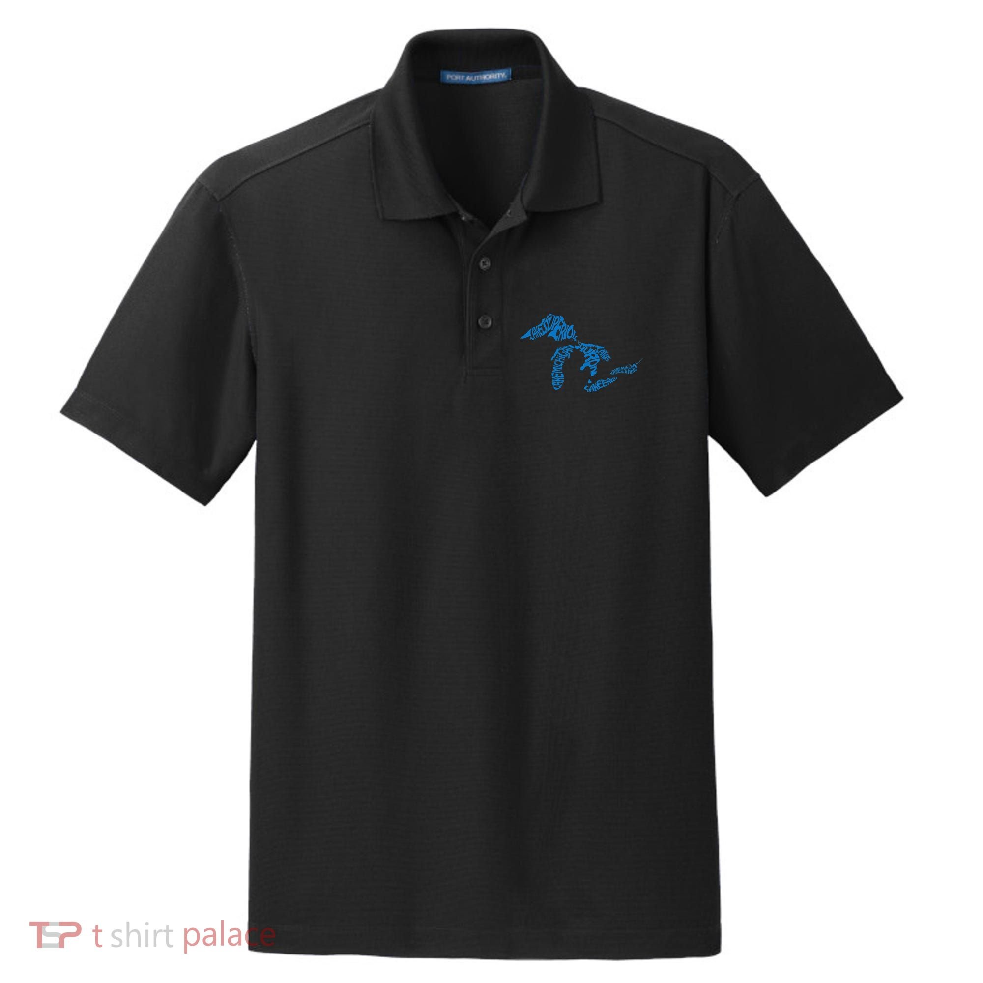 Michigan Love Great Lakes Dry Zone Grid Polo