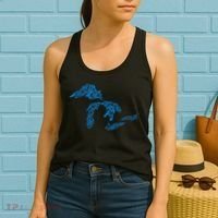 Michigan Love Great Lakes Women's Tank Top thumb 2