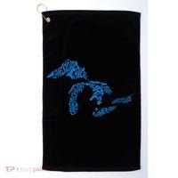 Michigan Love Great Lakes Golf Towel thumb 0