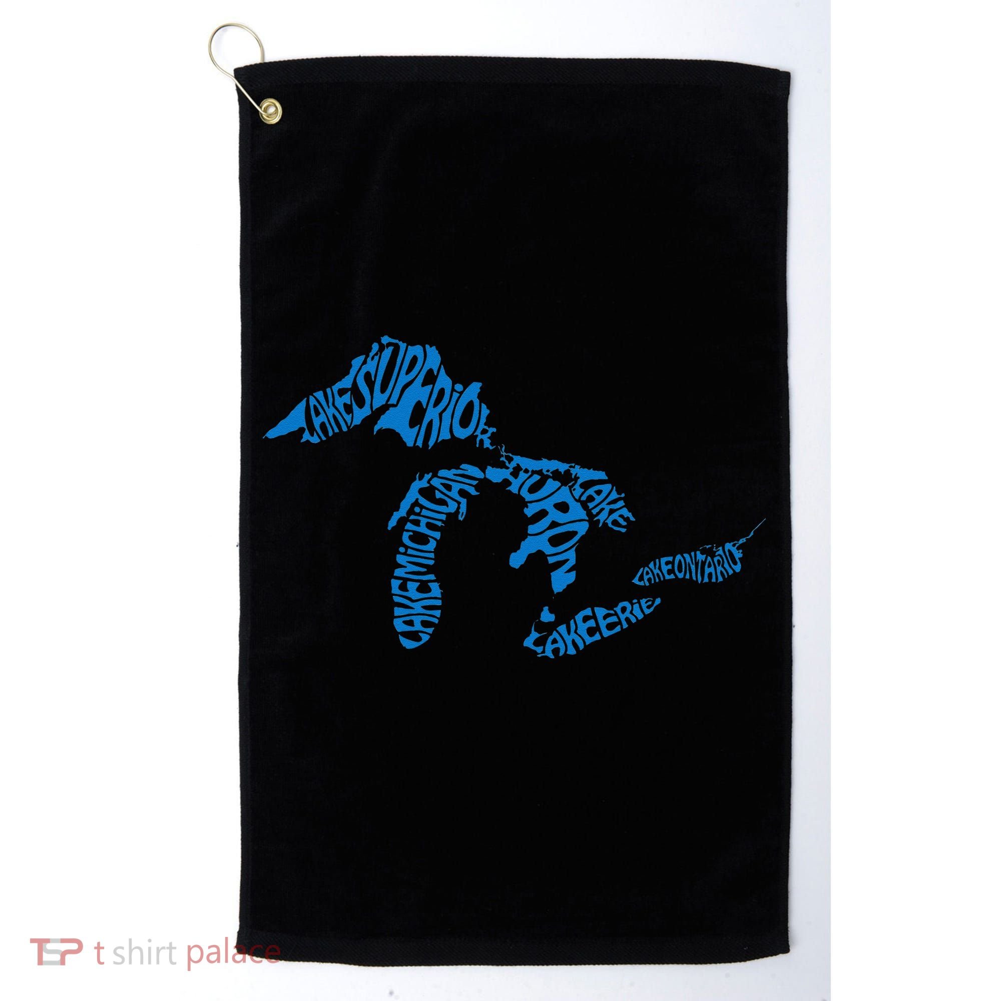 Michigan Love Great Lakes Golf Towel