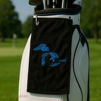 Michigan Love Great Lakes Golf Towel thumb 2