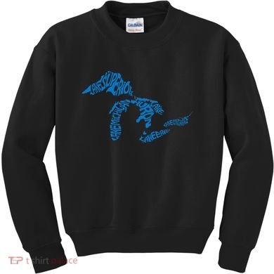 Michigan Love Great Lakes Kids Sweatshirt