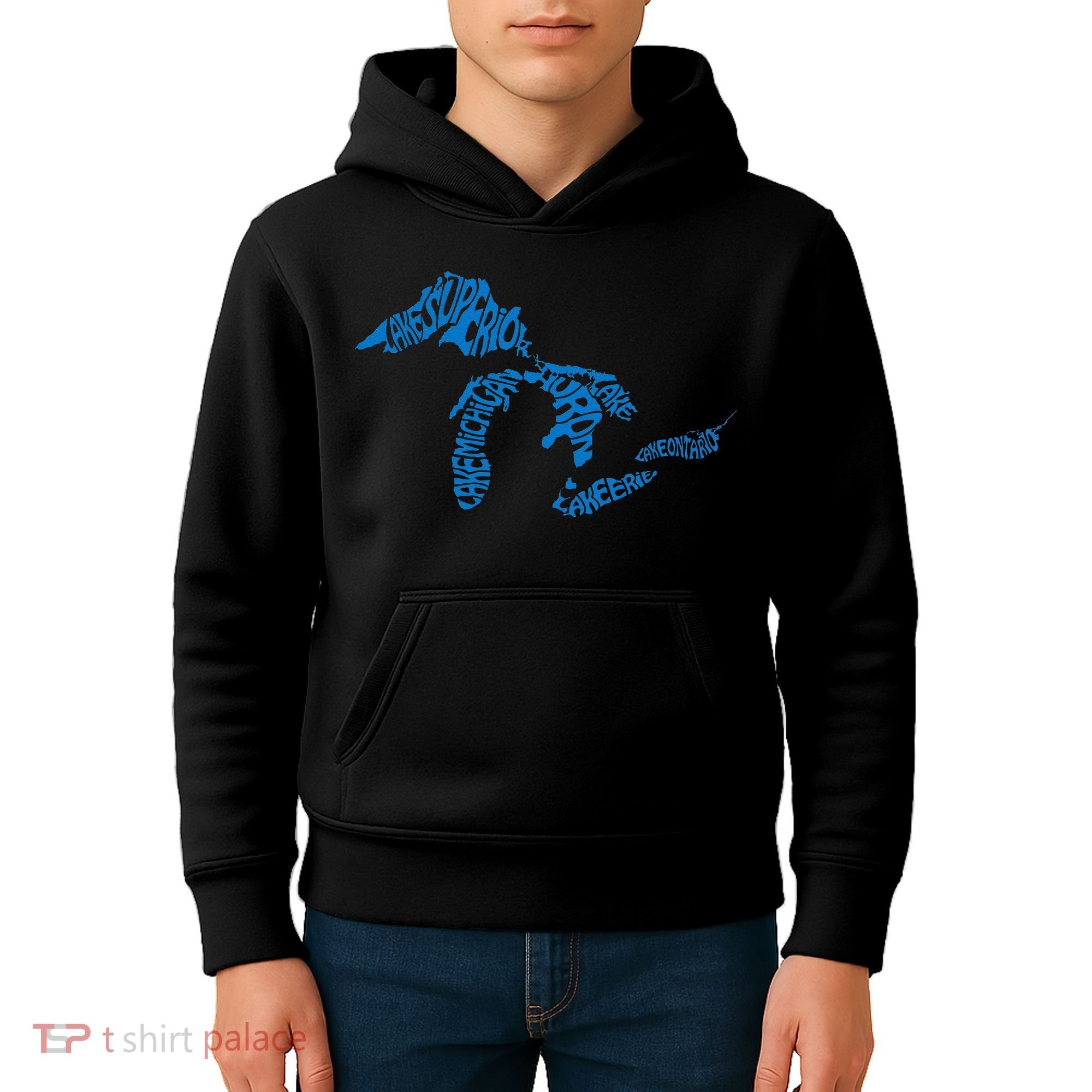 Michigan Love Great Lakes Kids Hoodie