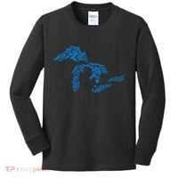 Michigan Love Great Lakes Kids Long Sleeve Shirt thumb 0