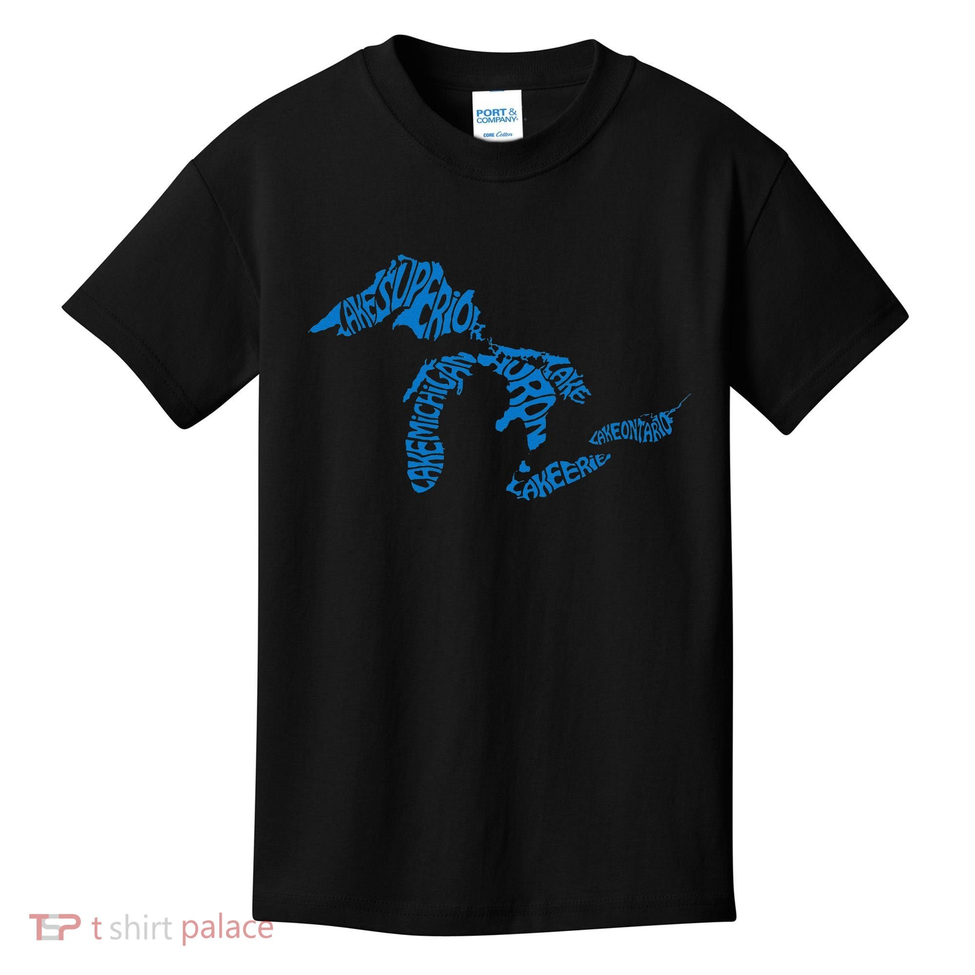 Michigan Love Great Lakes Kids T-Shirt