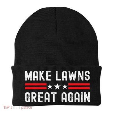 Make Lawns Great Again Funny Lawn Mower Dad Gardener Beanie