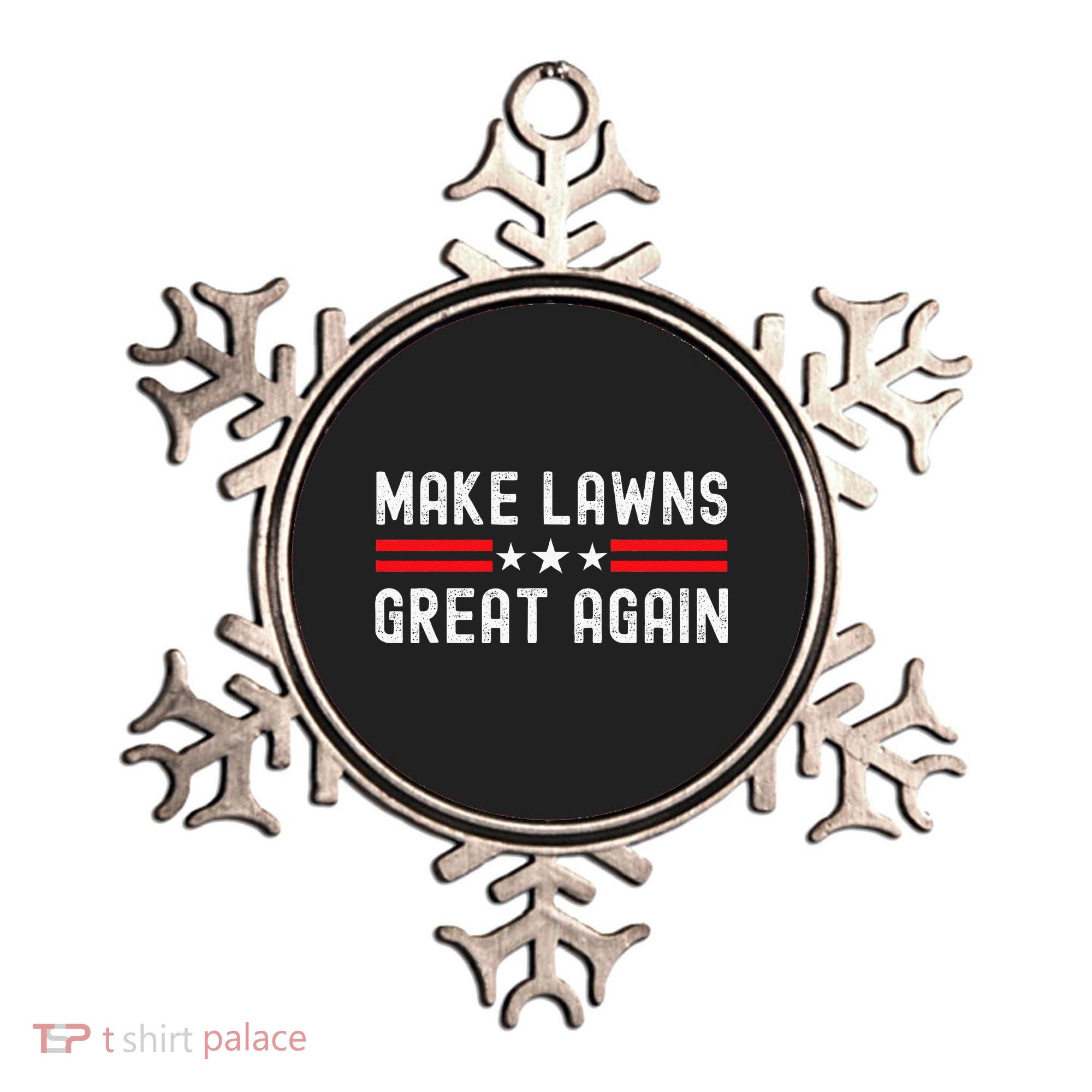 Make Lawns Great Again Funny Lawn Mower Dad Gardener Ornament