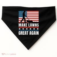 Make Lawns Great Again Funny Lawn Mower Patriotic Usa Flag Gift USA-Made Doggie Bandana thumb 0