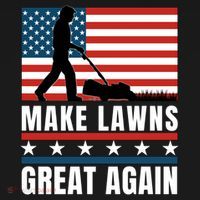 Make Lawns Great Again Funny Lawn Mower Patriotic Usa Flag Gift USA-Made Doggie Bandana thumb 2