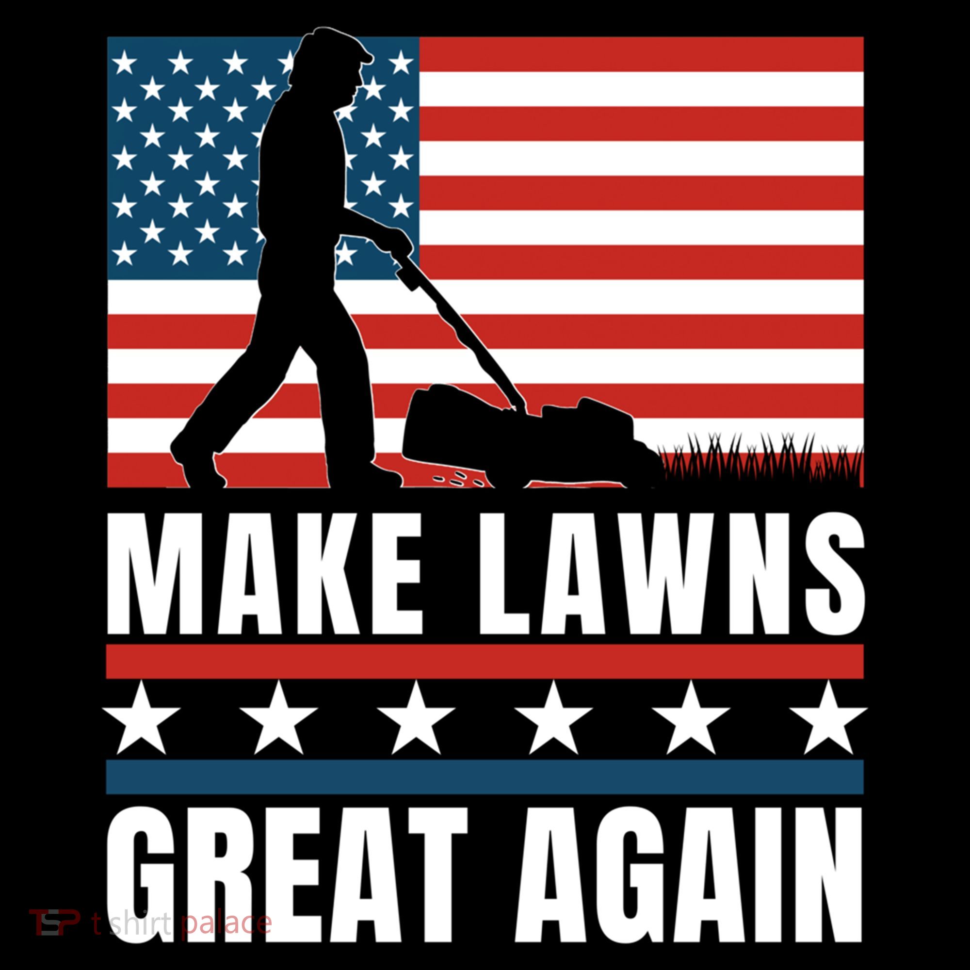 Make Lawns Great Again Funny Lawn Mower Patriotic Usa Flag Gift Coffee Mug