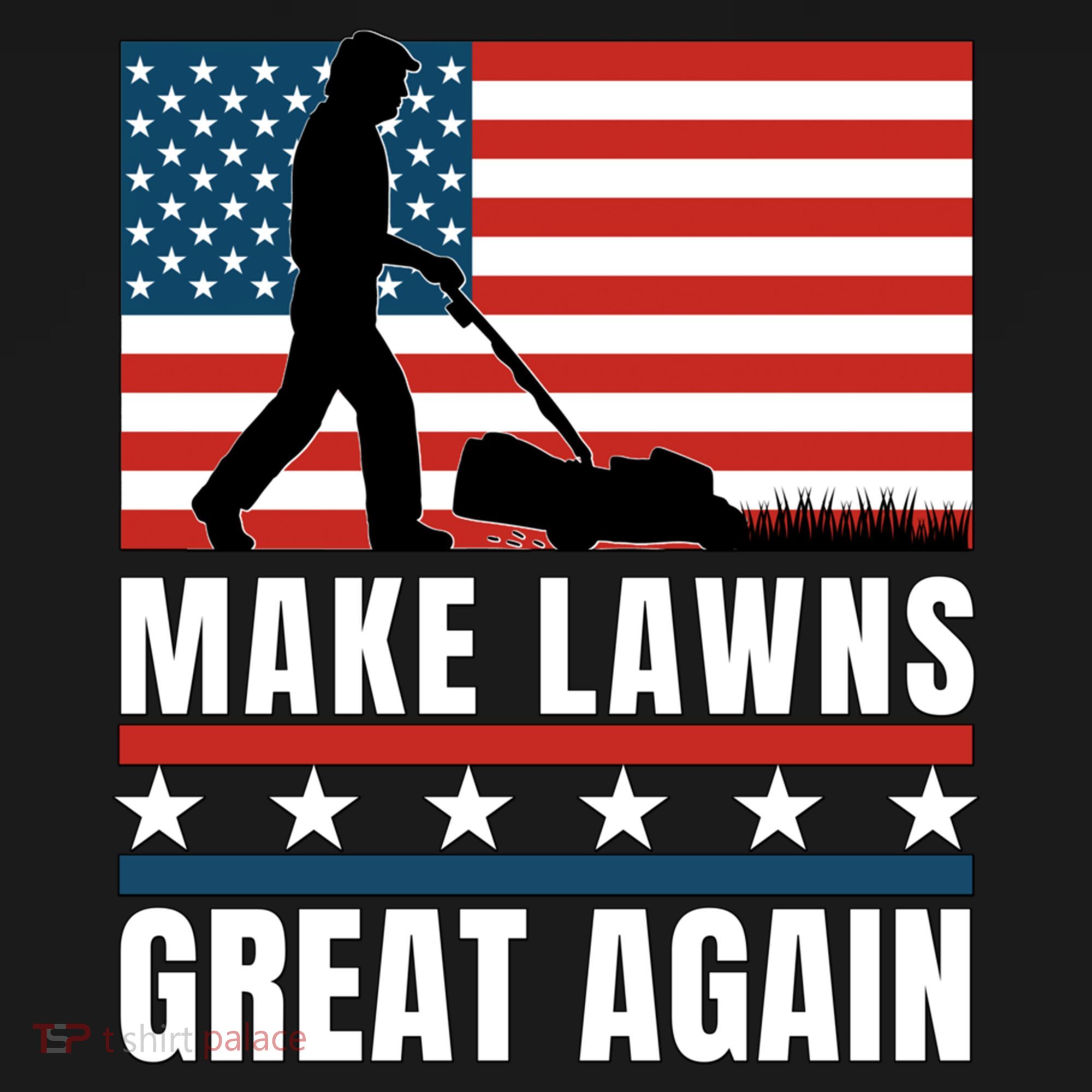 Make Lawns Great Again Funny Lawn Mower Patriotic Usa Flag Gift Women's Hoodie
