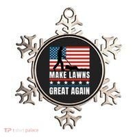 Make Lawns Great Again Funny Lawn Mower Patriotic Usa Flag Gift Ornament thumb 0
