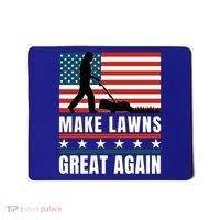 Make Lawns Great Again Funny Lawn Mower Patriotic Usa Flag Gift Mousepad thumb 0