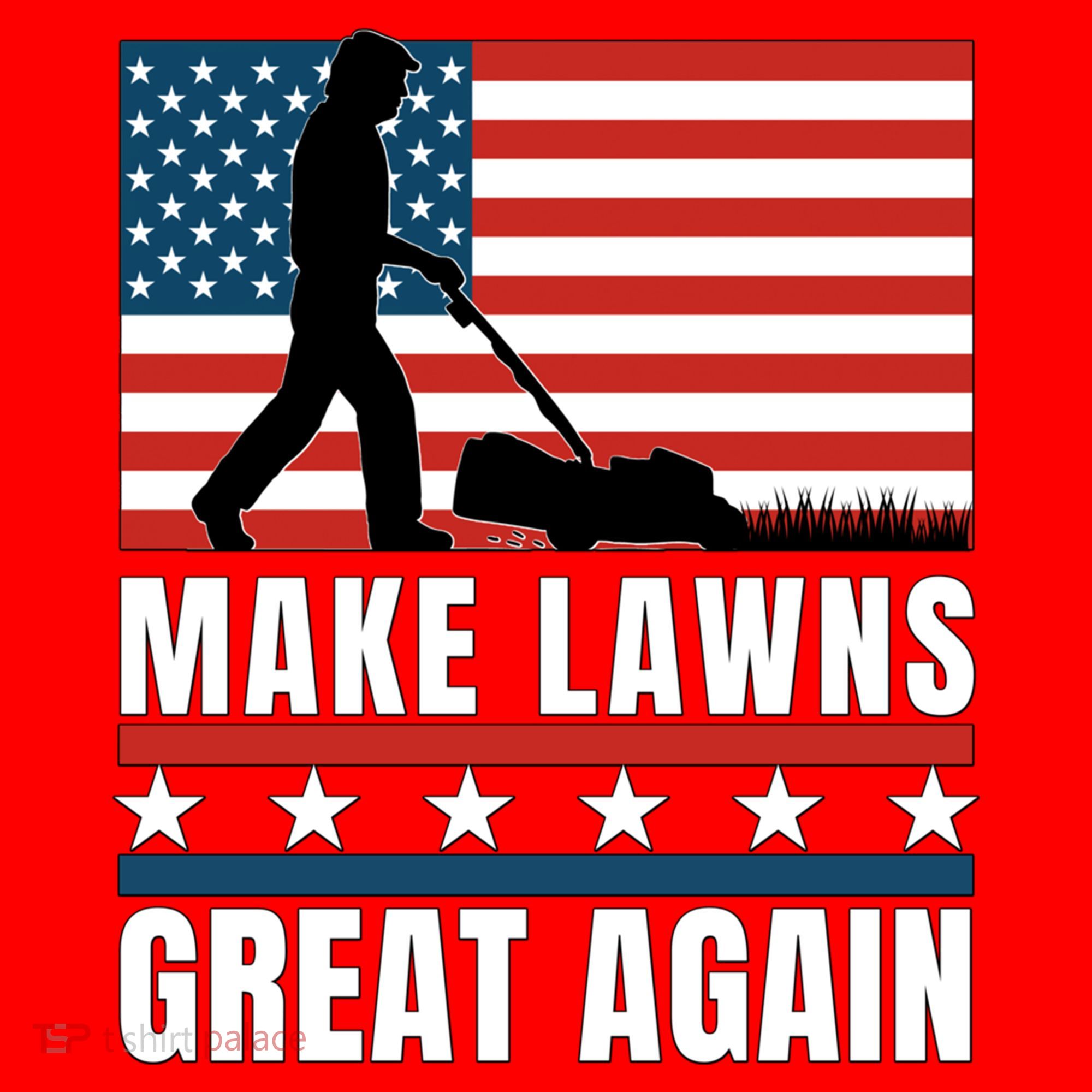 Make Lawns Great Again Funny Lawn Mower Patriotic Usa Flag Gift Santa Hat
