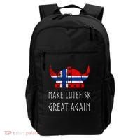 Make Lutefisk Great Again Viking Norwegian Flag Funny Cute Gift Backpack thumb 0