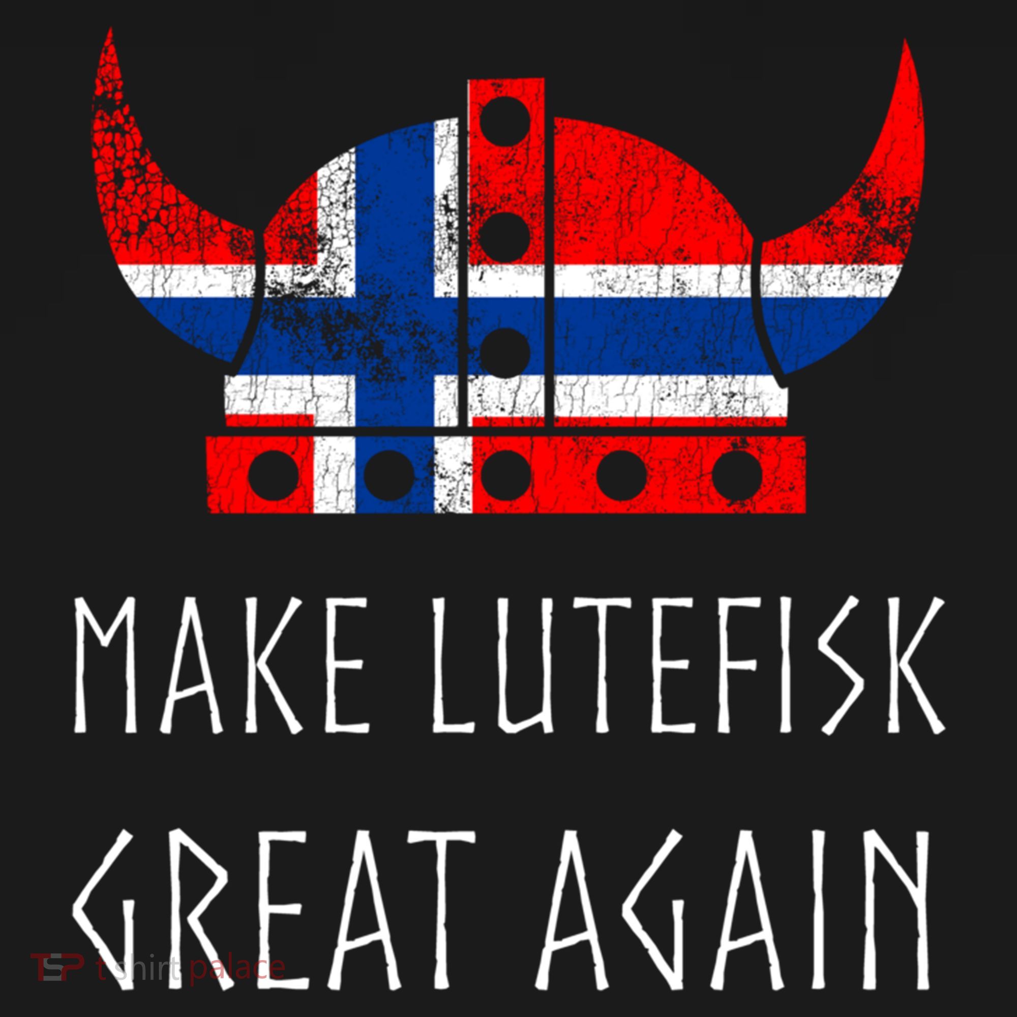 Make Lutefisk Great Again Viking Norwegian Flag Funny Cute Gift Bucket Hat