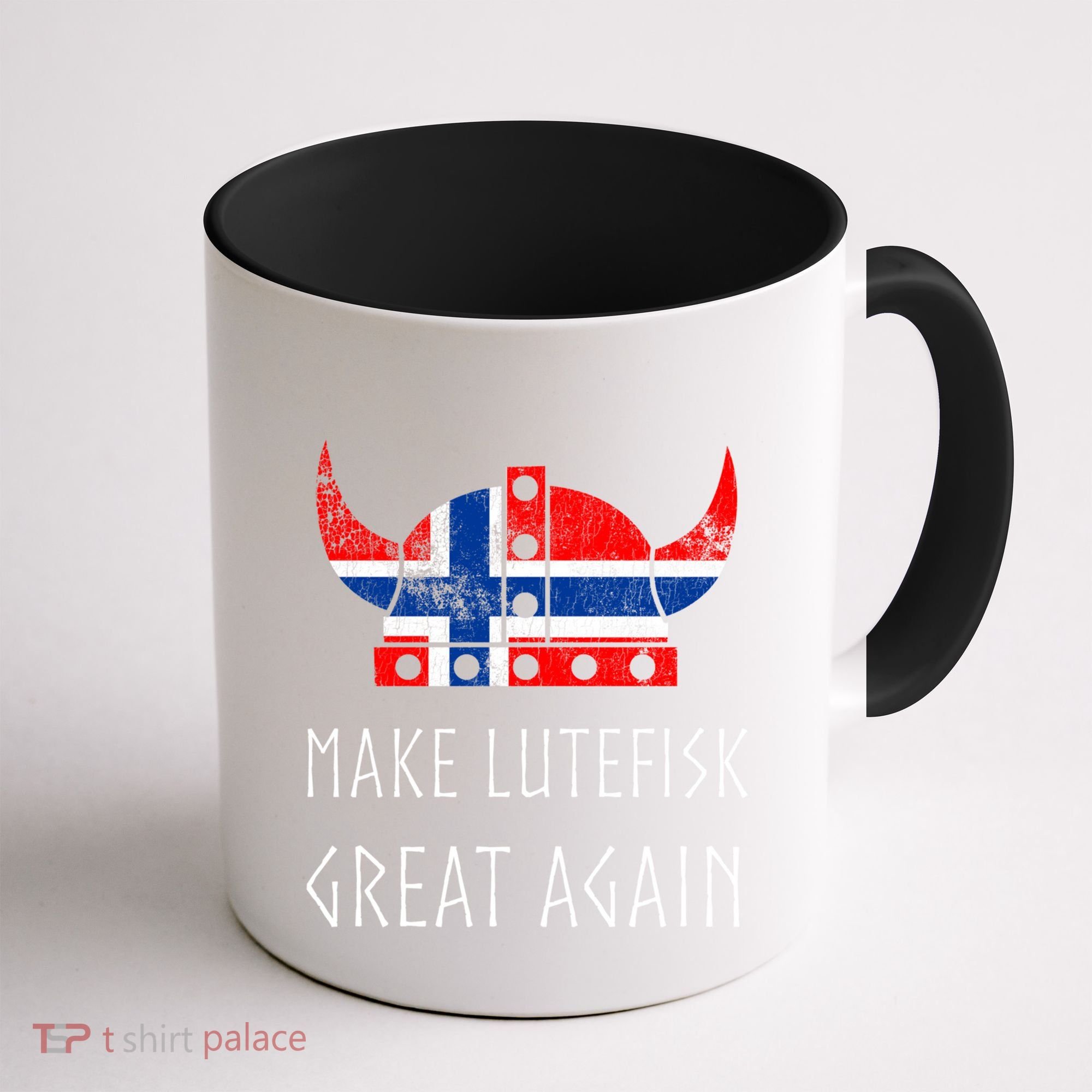 Make Lutefisk Great Again Viking Norwegian Flag Funny Cute Gift Coffee Mug