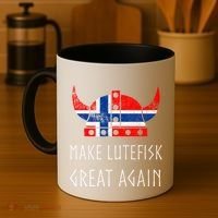 Make Lutefisk Great Again Viking Norwegian Flag Funny Cute Gift Coffee Mug thumb 4