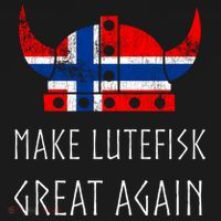 Make Lutefisk Great Again Viking Norwegian Flag Funny Cute Gift Ornament thumb 1