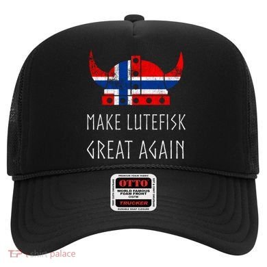 Make Lutefisk Great Again Viking Norwegian Flag Funny Cute Gift Hat