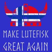 Make Lutefisk Great Again Viking Norwegian Flag Funny Cute Gift Long Sleeve Shirt thumb 2