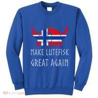 Make Lutefisk Great Again Viking Norwegian Flag Funny Cute Gift Sweatshirt thumb 0