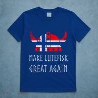 Make Lutefisk Great Again Viking Norwegian Flag Funny Cute Gift T-Shirt thumb 5