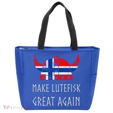Make Lutefisk Great Again Viking Norwegian Flag Funny Cute Gift Tote Bag