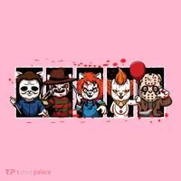 My Little Horror Crew Halloween Horror Movie Cats Coaster thumb 2