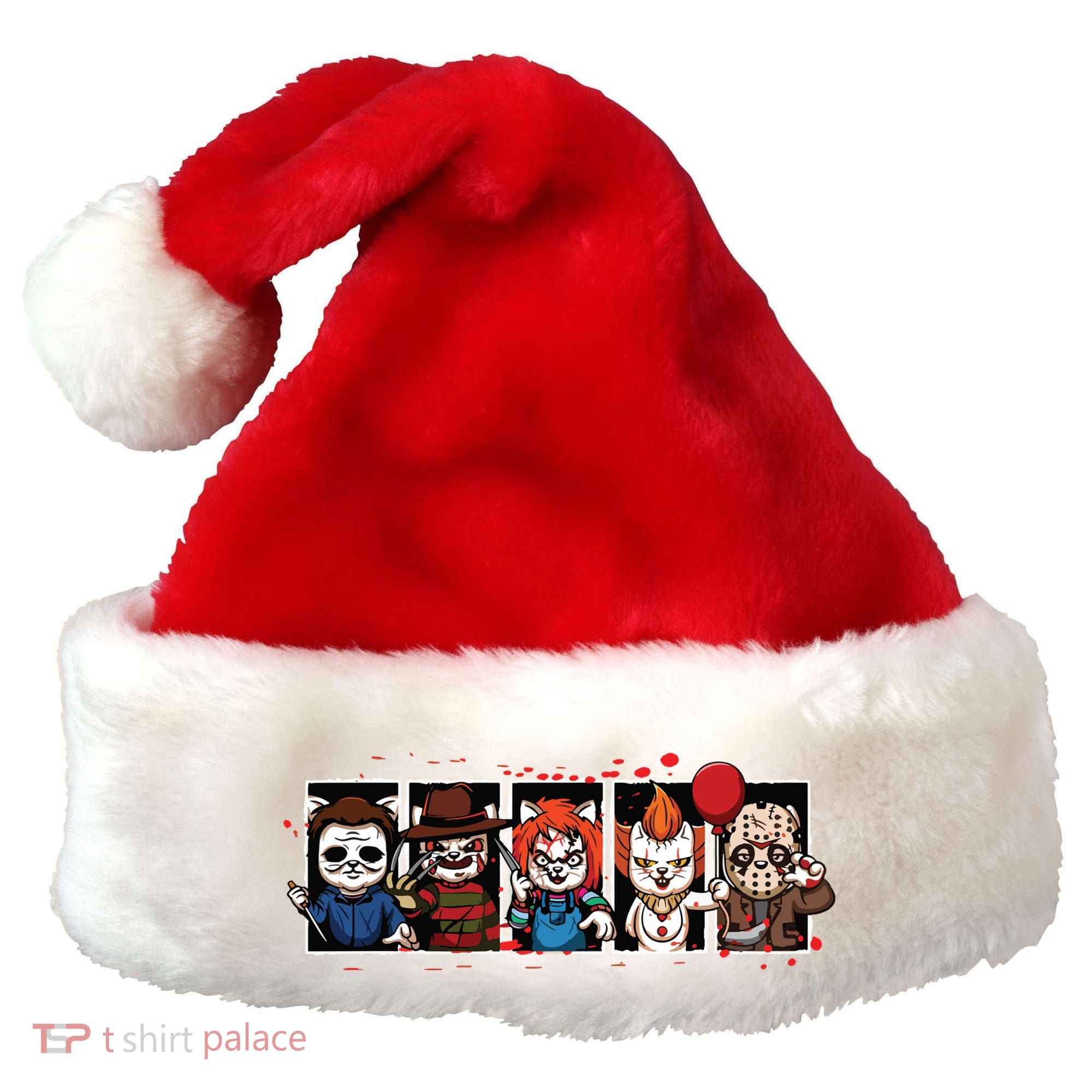 My Little Horror Crew Halloween Horror Movie Cats Santa Hat