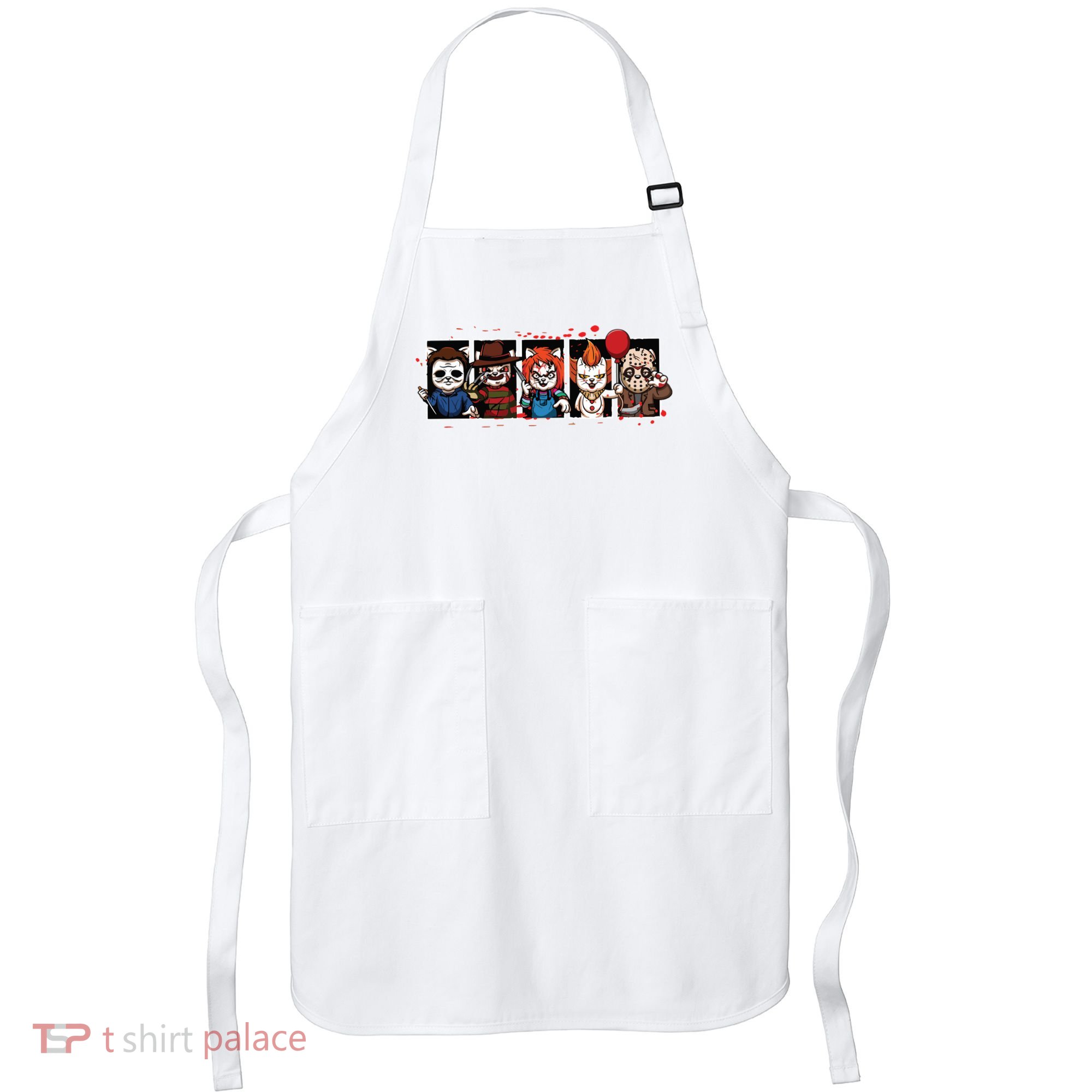 My Little Horror Crew Halloween Horror Movie Cats Apron