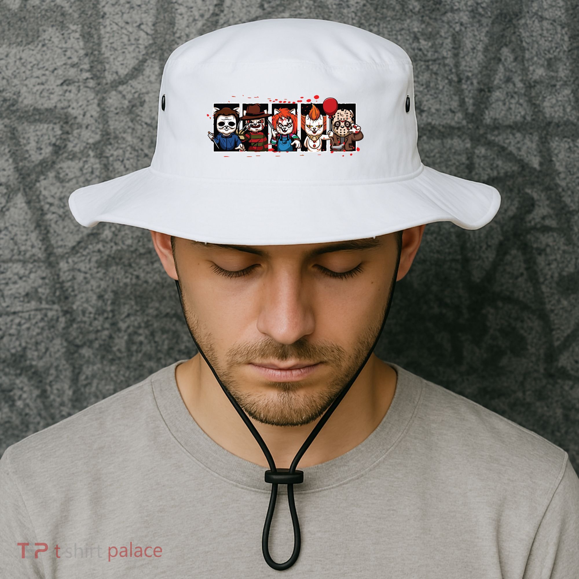 My Little Horror Crew Halloween Horror Movie Cats Bucket Hat