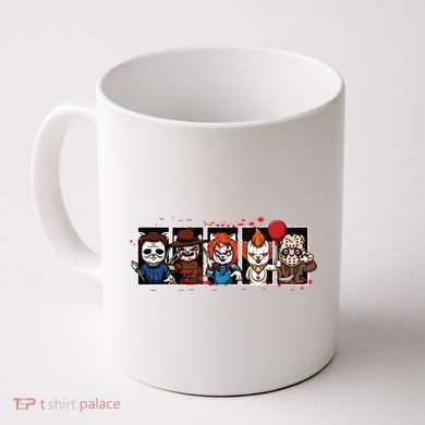 My Little Horror Crew Halloween Horror Movie Cats Coffee Mug