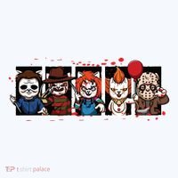My Little Horror Crew Halloween Horror Movie Cats Beanie thumb 2