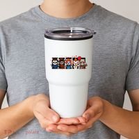 My Little Horror Crew Halloween Horror Movie Cats Tumbler thumb 2